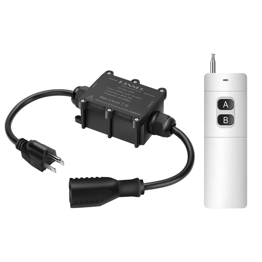20-30 amp Waterproof Remote Control Power Switch with Long Range Remote,Outdo...