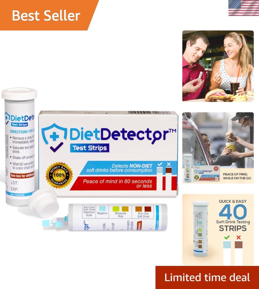 DietDetector Strips - Detects Non-Diet Soft Drinks Before Accidental Consumpt...