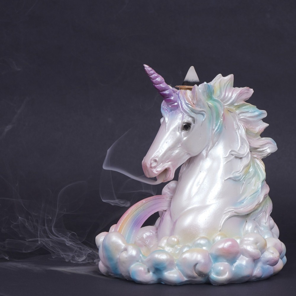 Cloud Breathing Unicorn Backflow Burner – 5.5 x 5.75 Inch Waterfall Décor