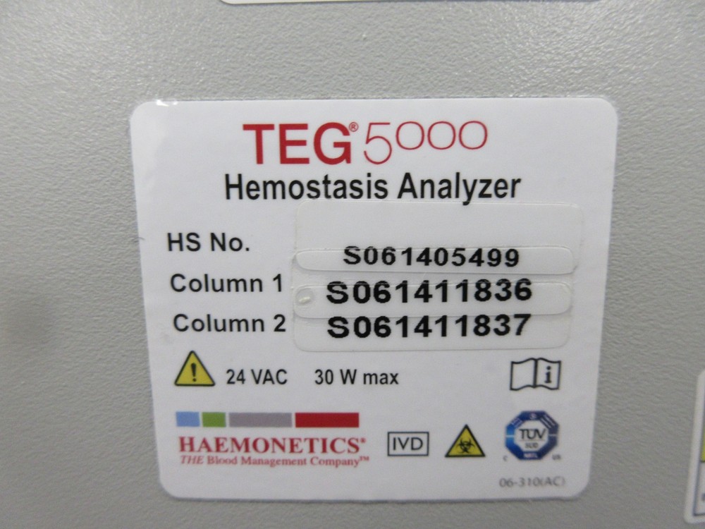 Haemoscope TEG 5000 Thrombelastograph