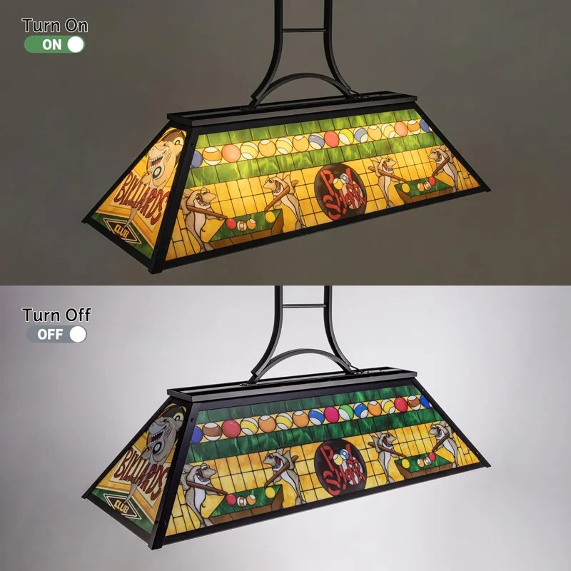(2nd REDUCTION) Pool Table Light (Tiffany) (Billiard Design)