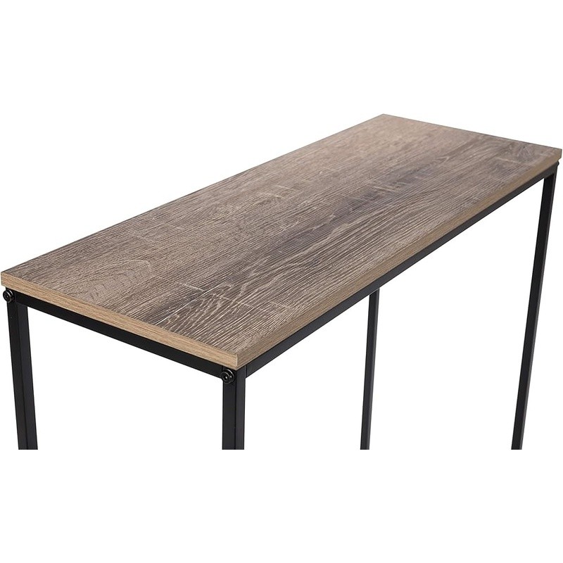 Slim Console Table Industrial Design Easy Assembly Home Office Accent Storage US