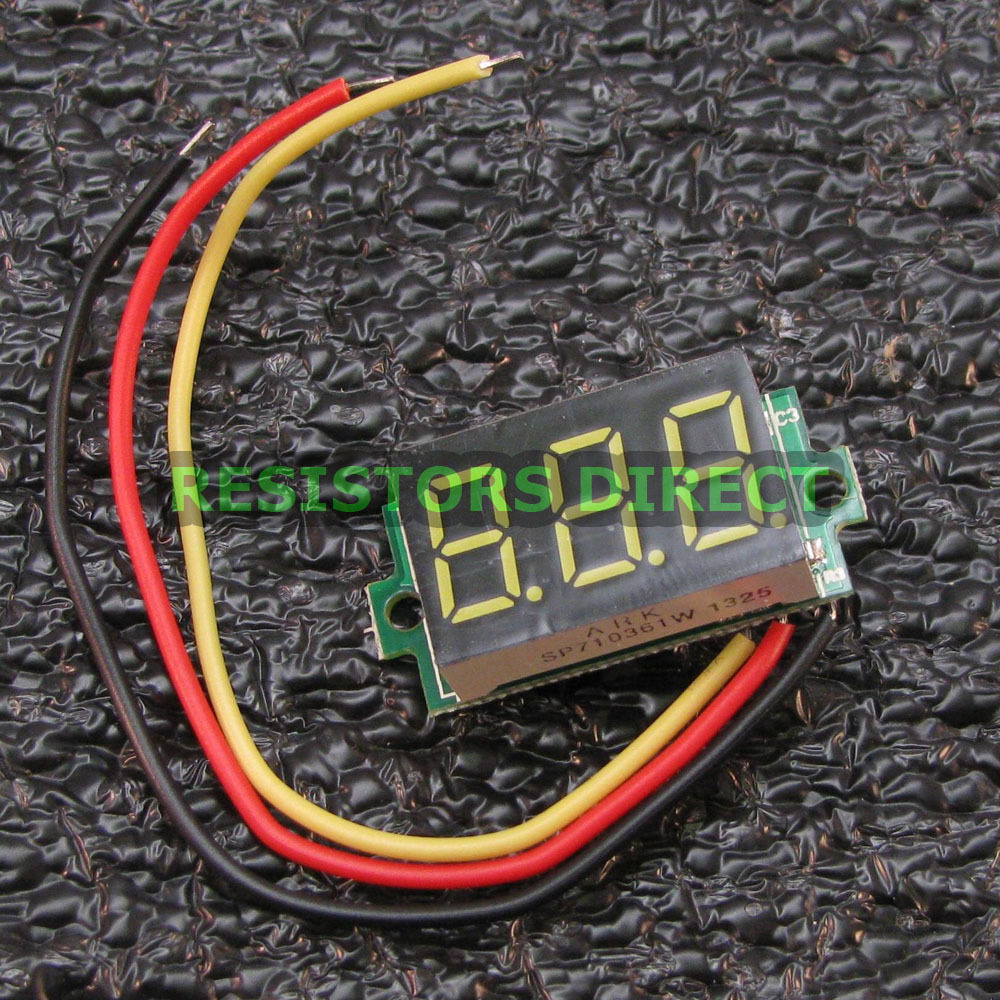 Blue 0-33V DC Mini Digital Voltage Voltmeter 3 Wire LED Display Variable USA R01