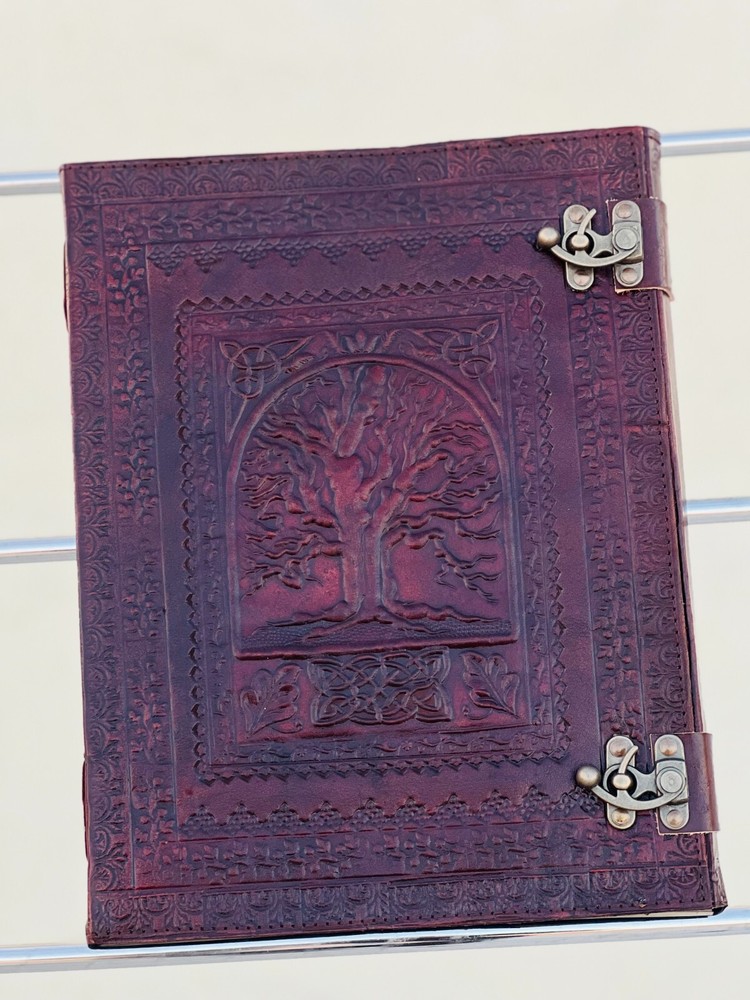 Extra large Tree of Life (10''X13'') Leather Journal Unlined Notebook
