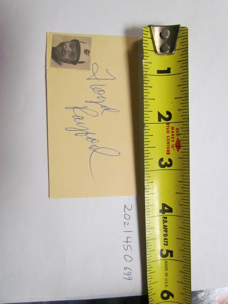 Floyd Rayford Signed Autographed Cut JSA Auction Certified
