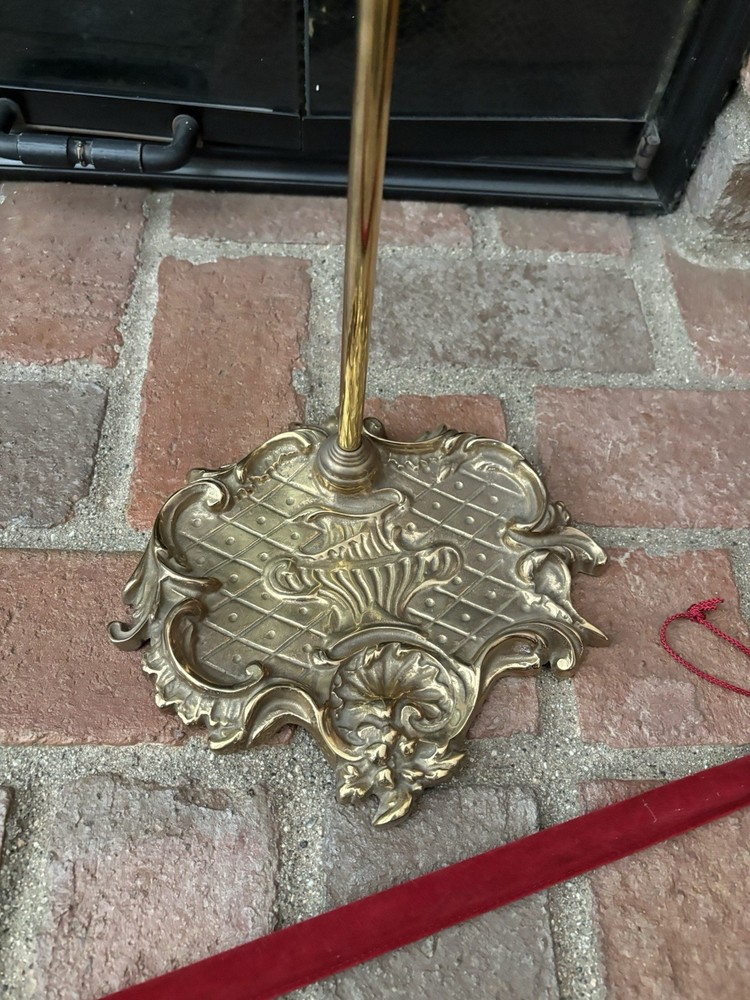 Solid Brass Ornate Fireplace 3 Piece Set
