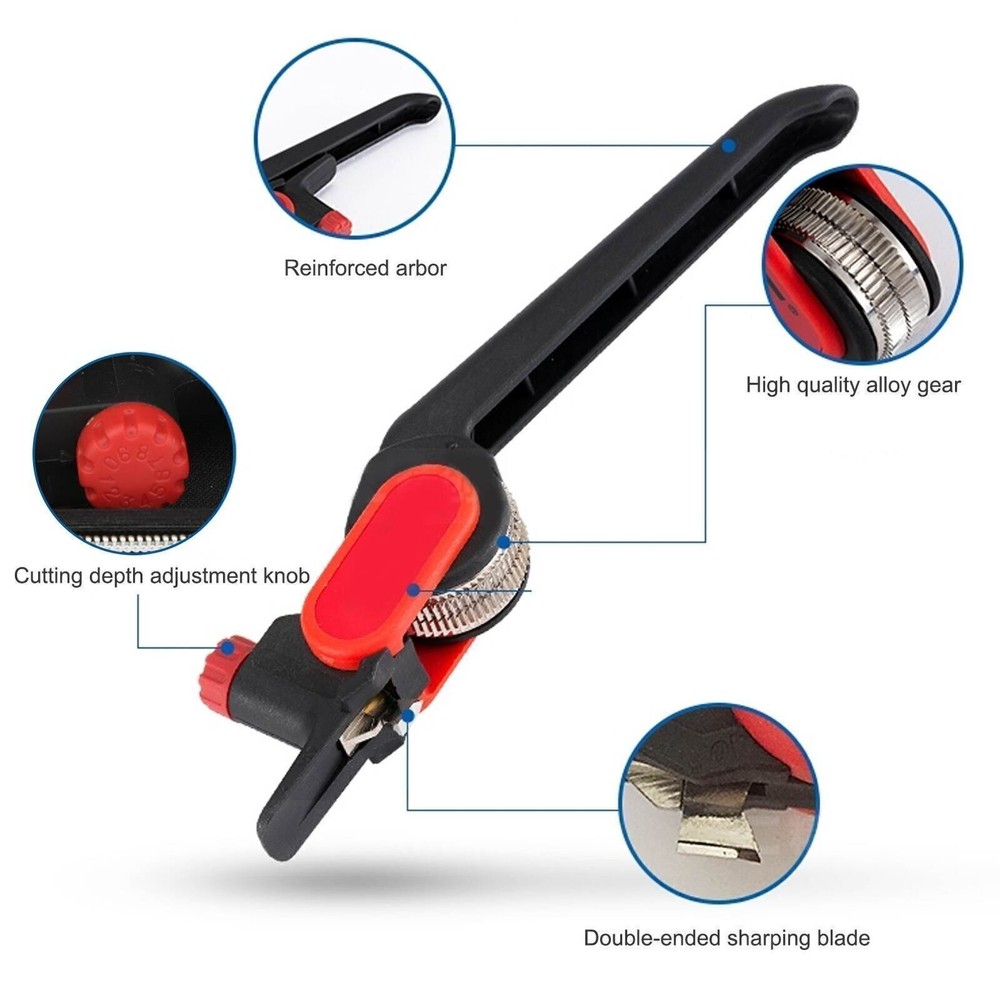 Cable Stripper Cutter Manual Longitudinal Slitter Replaceable Blade