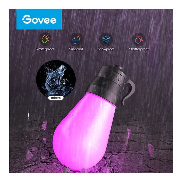 Govee 48-ft Plug-in Multicolor String Light with 15 Color changing bulbs