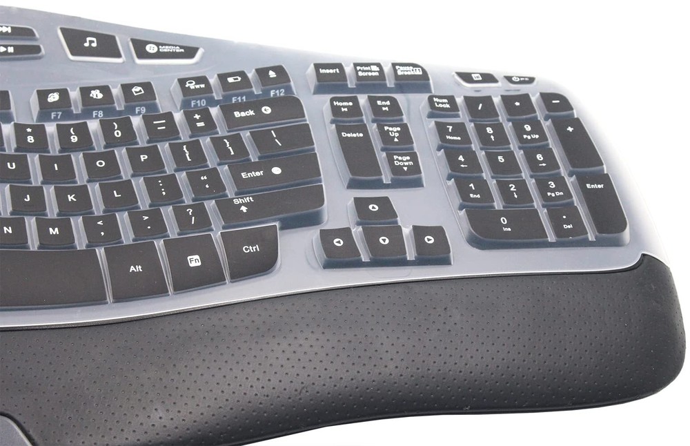 Keyboard Cover for Logitech K350 Wireless Wave Keyboard, Logitech MK570 Black