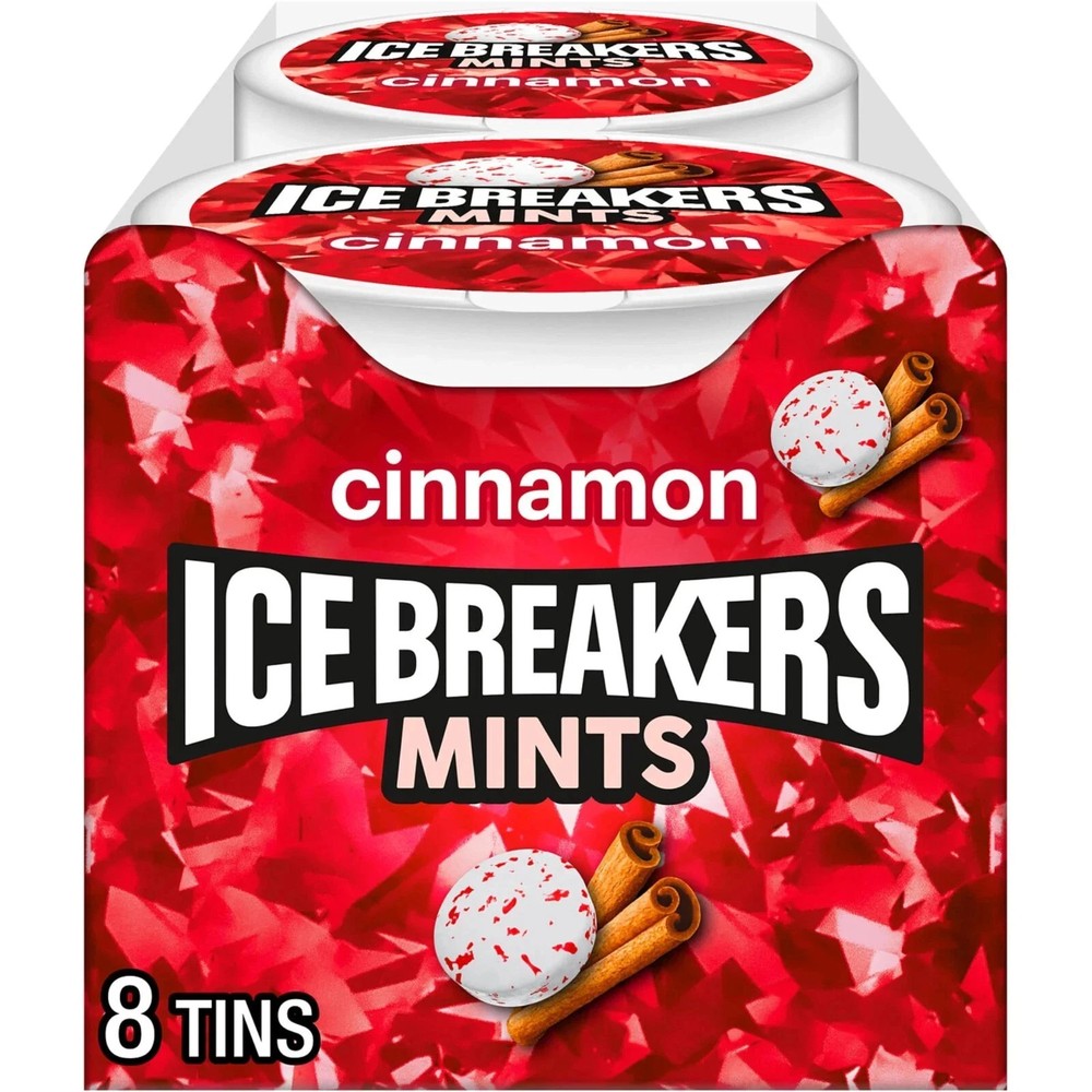 Ice Breakers Sugar Free Mints, Cinnamon (Pack of 8)-3 boxes