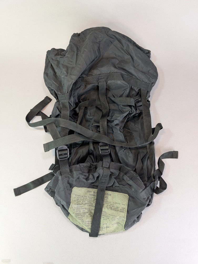 US Military Sleep System Compression Bag 9 Strap Stuff Sack Black MSS Bag Sleep