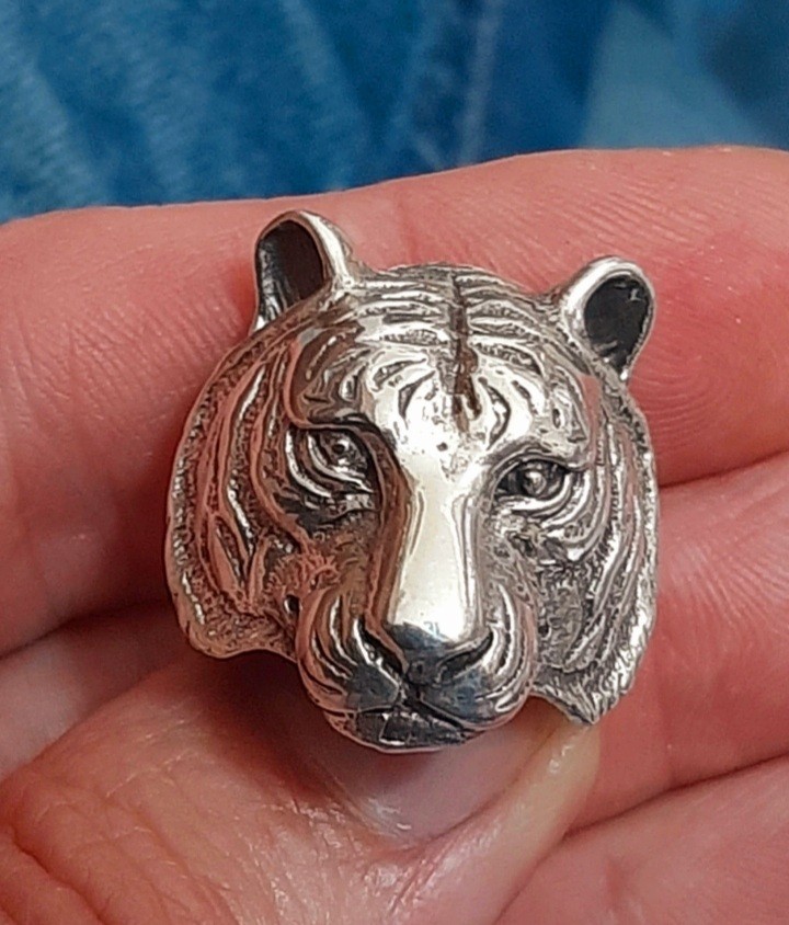 925 SILVER RING Men SEAL Tiger Tiger Ring Sterling Man $