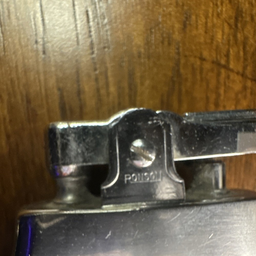 Ronson Silver-Tone Collectible Lighter Vintage Diamond Pattern