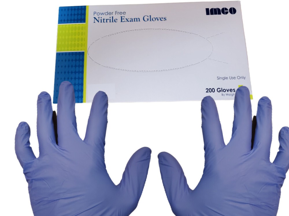 Blue Nitrile Examination Gloves, Small, Medium - 200 count box