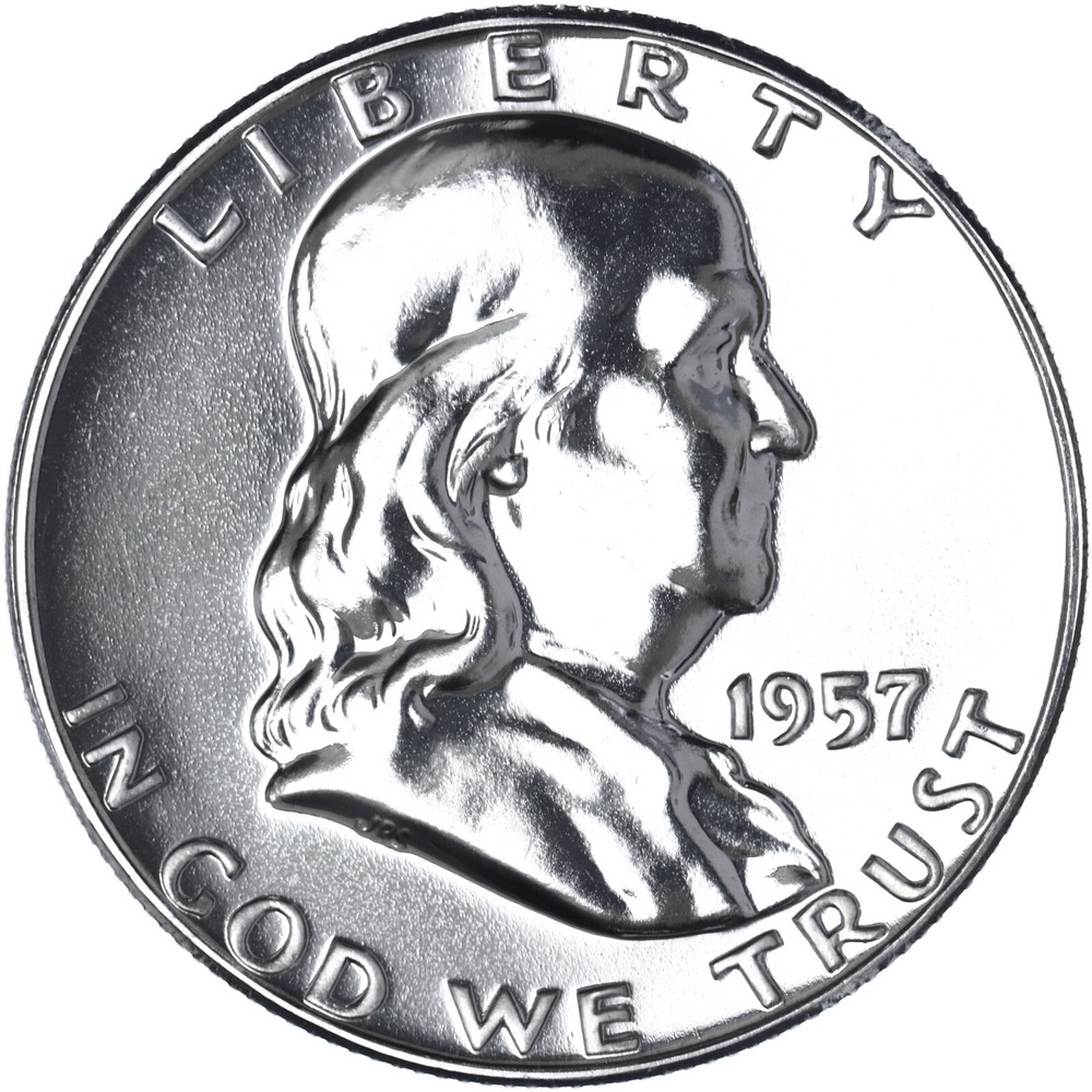 1957 (P) Franklin Half Dollar Gem Proof 90% Silver