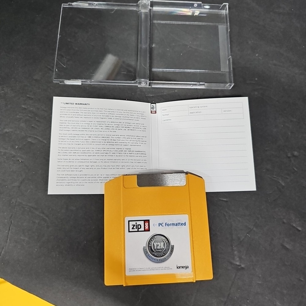 Iomega Zip Disk Formatted Y2K Norton 2000