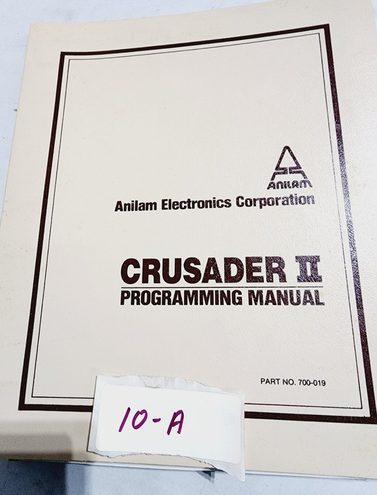 Anilam Crusader II Programming Manual
