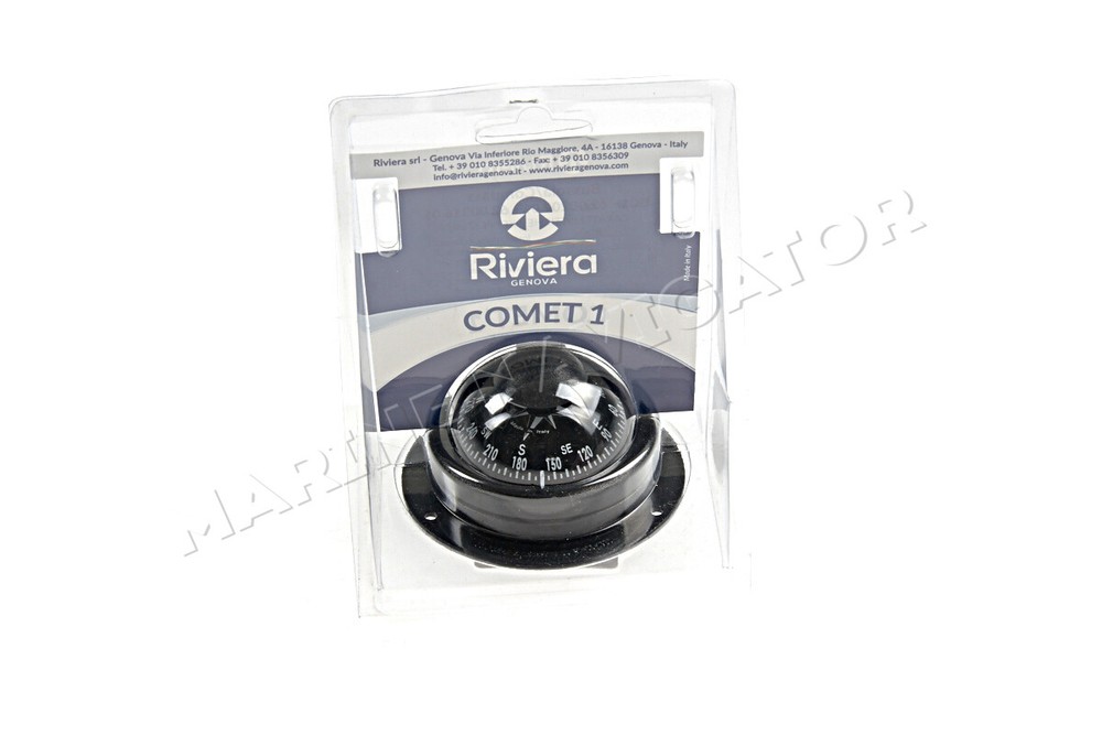 RIVIERA Comet Boat Marine Compass 2" Black Surface Mount