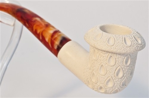 Standard Regular Meerschaum Pipe - CALABASH LATTICE