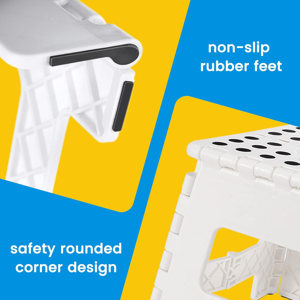 Folding Step Stool Portable Collapsible Plastic Step Stool 9 Inch Foldable Step