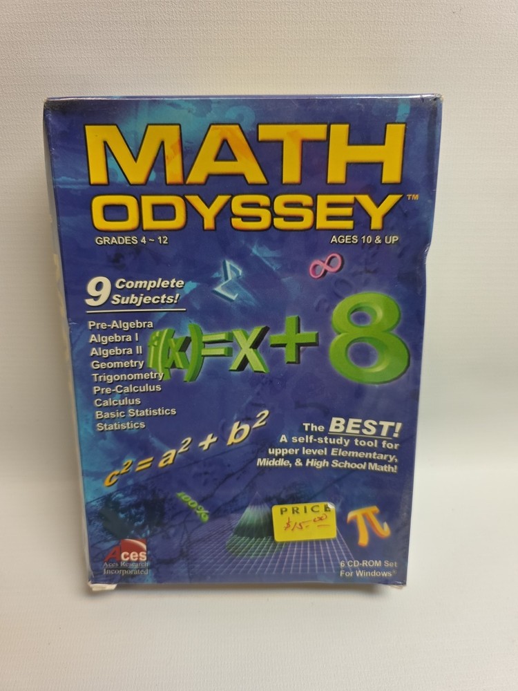 Math Odyssey - 6 Disc Set - PC/CD-ROM Calculus Geometry Algebra Trigonometry
