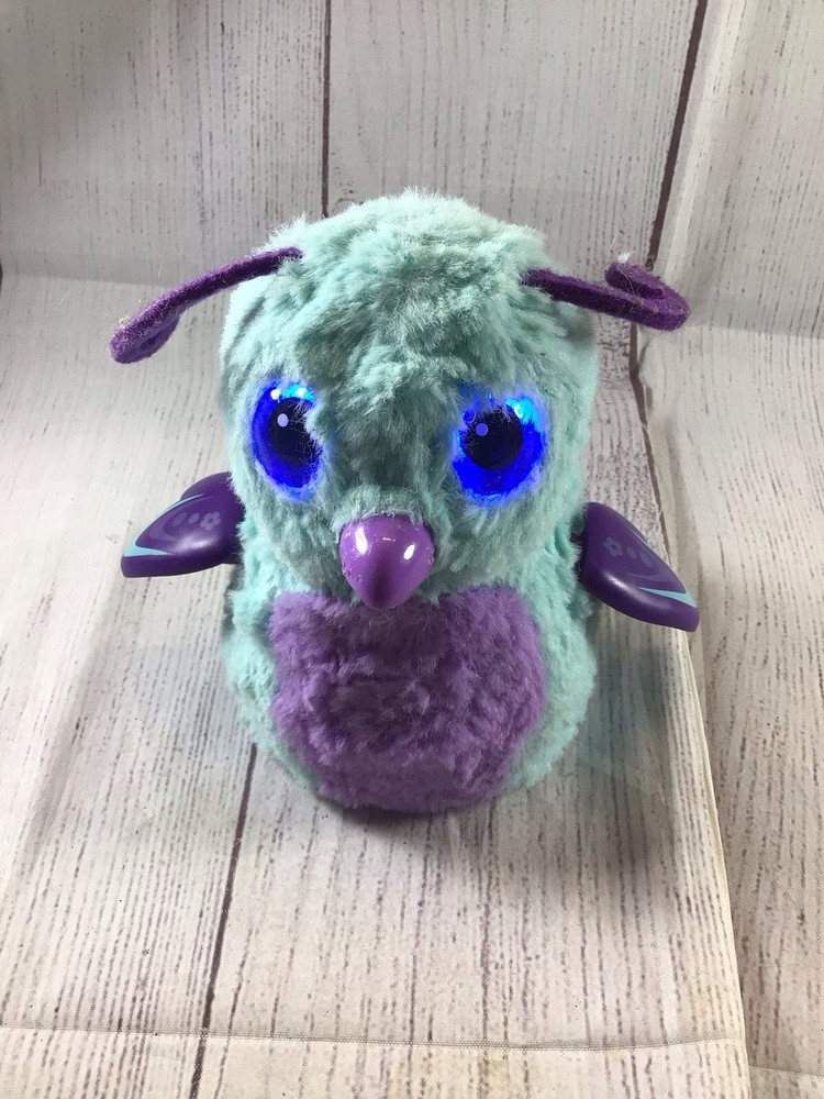Spinmasters Blue Purple Bird Hacthimals Interactive Pet Toy
