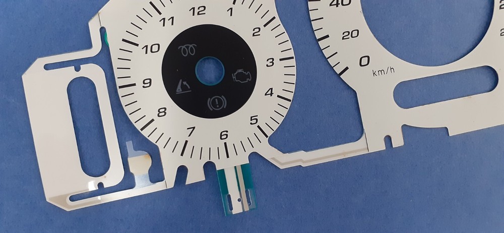 WHITE GAUGE FACE PANEL with BLUE EL COLD LIGHT 2002-2009 MERCEDES W211 E-CLASS