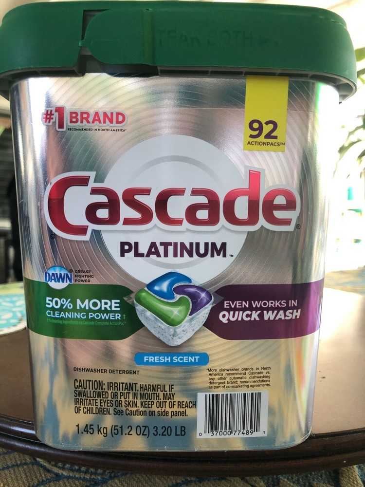 Cascade Platinum ActionPacs Dishwasher Detergent - 92 Count Fresh Scent