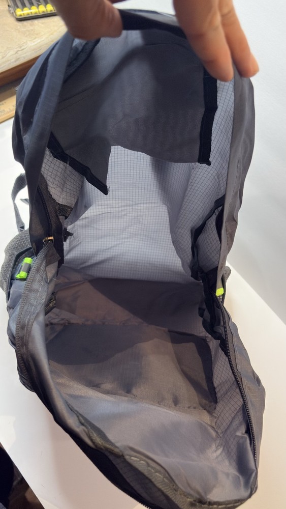 NYLON FOLD-ABLE LIGHTWEIGHT WATERPROOF TRAVEL BACKPACK GRAY