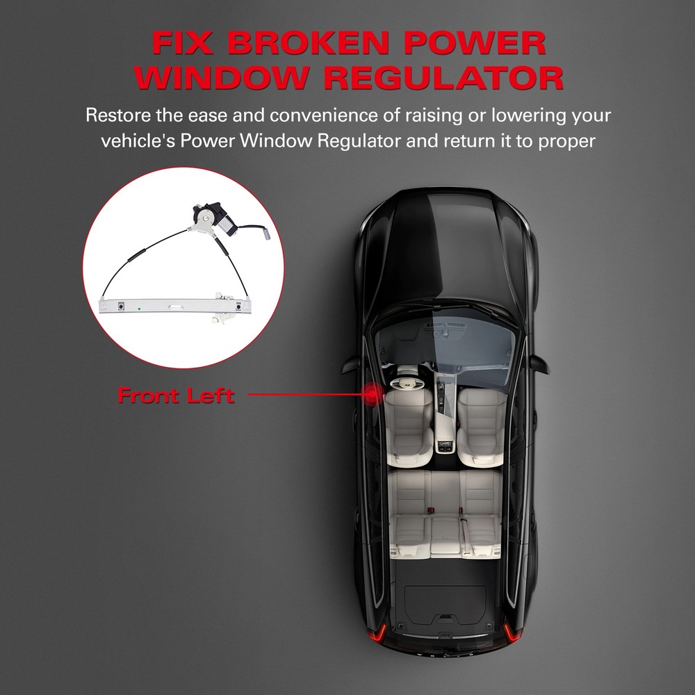 Power Window Regulator W/Motor For 2008-2012 Ford Escape Front Left Driver Side