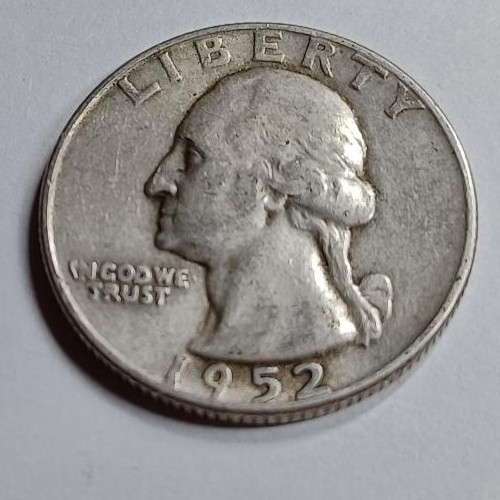 1952 D SILVER Washington Quarter #BA39