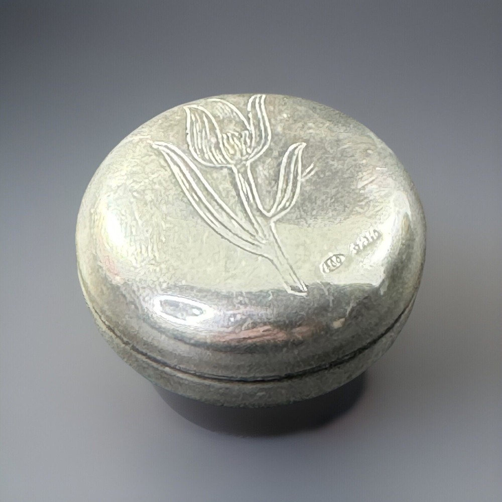 sterling silver 800 pill box vintage