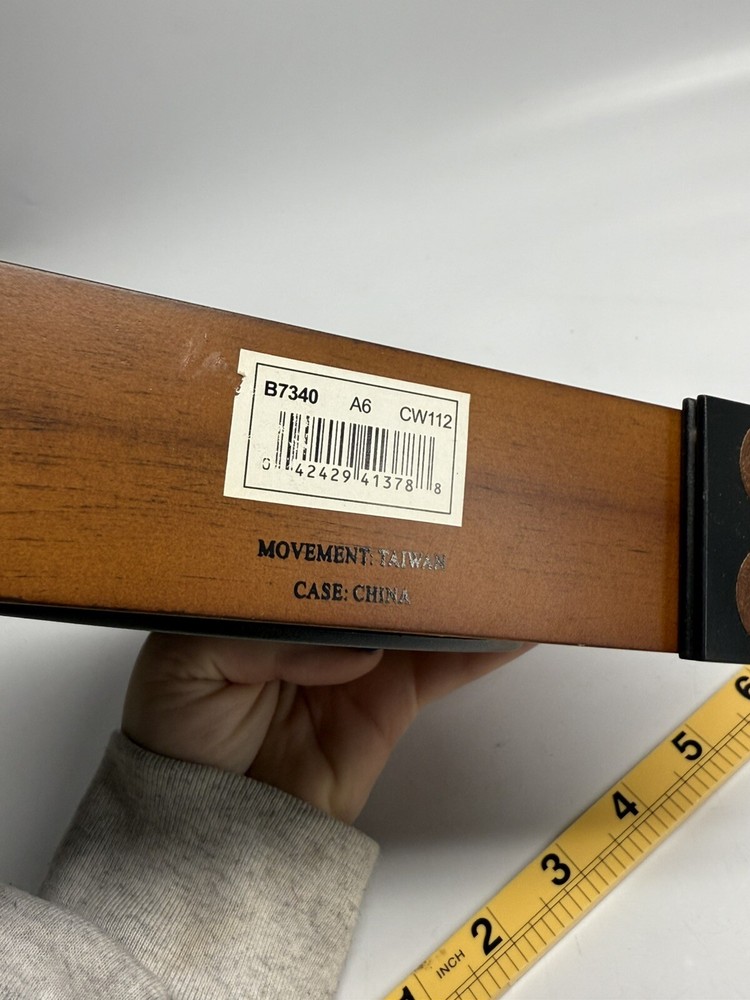 Bulova Tremont Clock Walnut Finish Some Small Chips