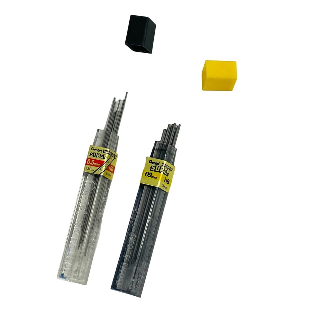 Assorted Mechanical Pencil Lead & Autopoint Eraser Set Vintage
