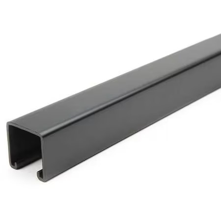 Single Channel Strut, Solid, Steel, Painted, None Hole Size, Black, Fs-200 Fbk