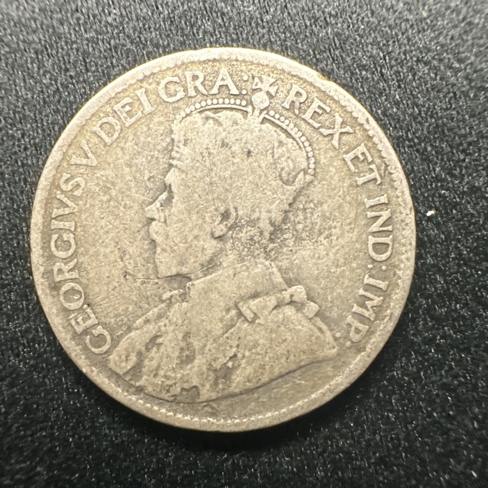 1918 CANADA 25C SILVER COIN