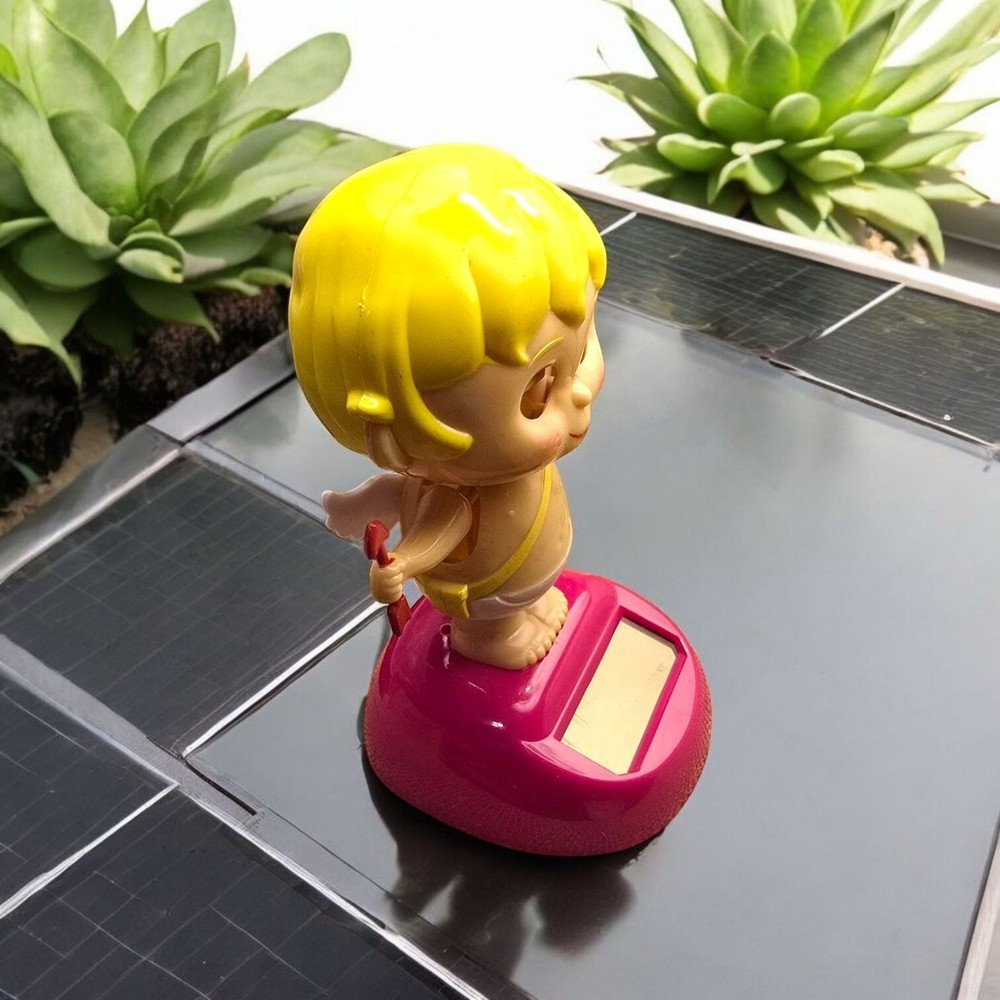 Solar Dancing Blinking Cupid Figurine With Bow & Arrow (BW2)