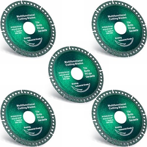5 Pack 4.5" Indestructible Cutting Discs for Angle Grinder - Fast, Smooth Grindi
