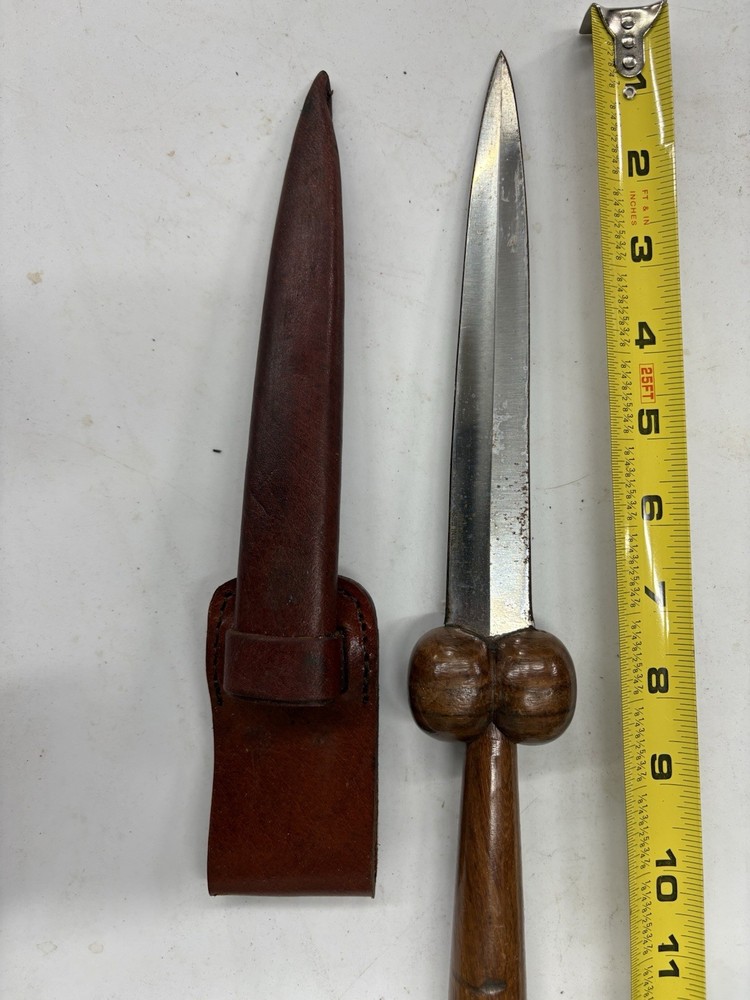 Wood Hilt Bollock Dagger