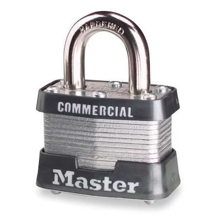 Master Lock 3Ka-A1459 Padlock, Keyed Alike, Standard Shackle, Rectangular Steel