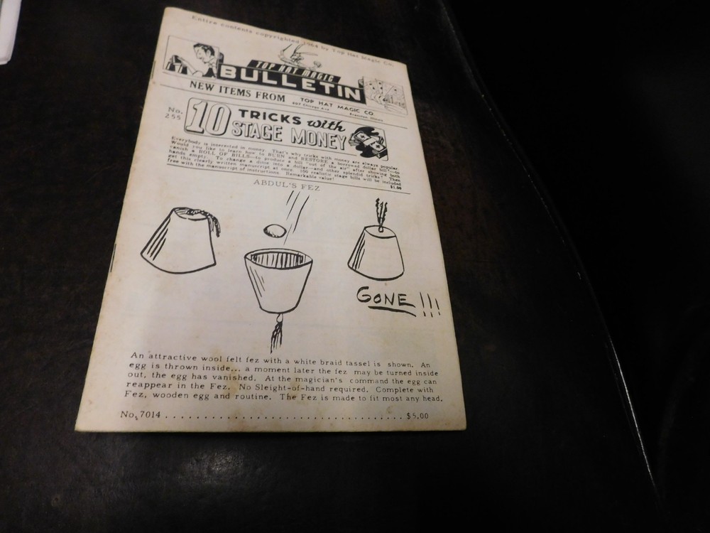 Magic Literature For Magicians - Top Hat Magic 1964
