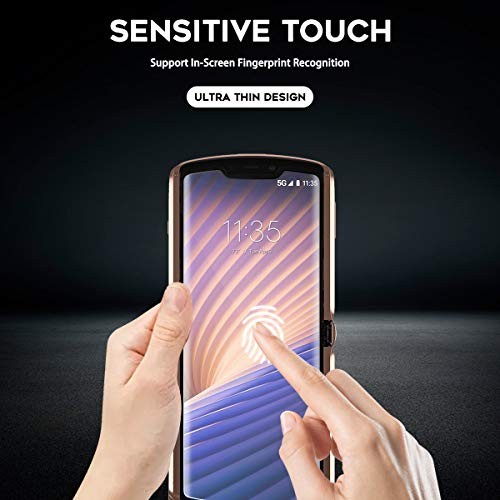 (2 Sets 8 PCS) TPU Screen Protector Compatible for Motorola Razr 5G 2020 (Not