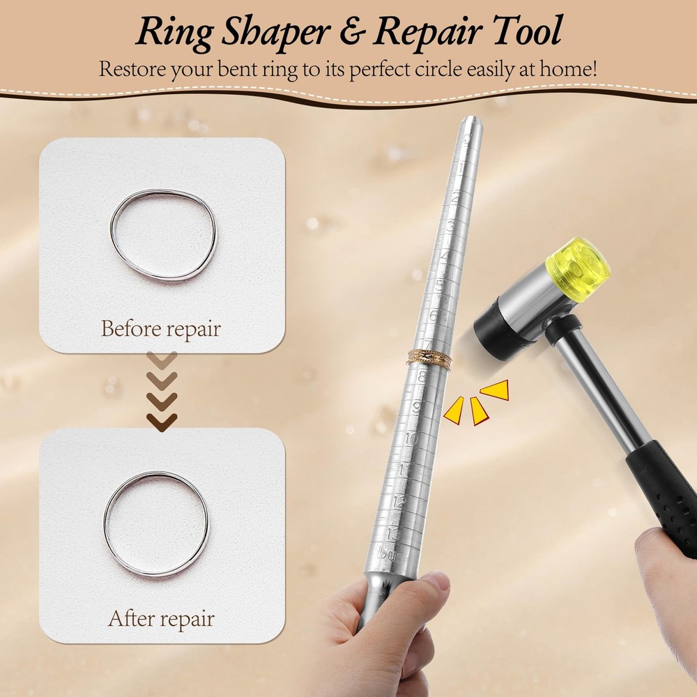 HappyAlley Ring Bracelet Sizer Measuring Tool Set, Includes Metal as shown