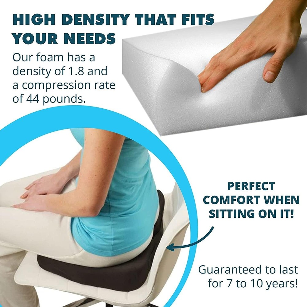 4" x 23" x 23" High-Density Upholstery Foam Padding, Thick Custom Pillow, Cha...