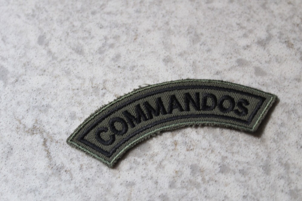 U.S. ARMY TAB "COMMANDOS" Embroidered Patch 3-1/2"