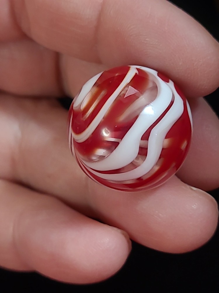 Red And White Marble Signed AF 1998