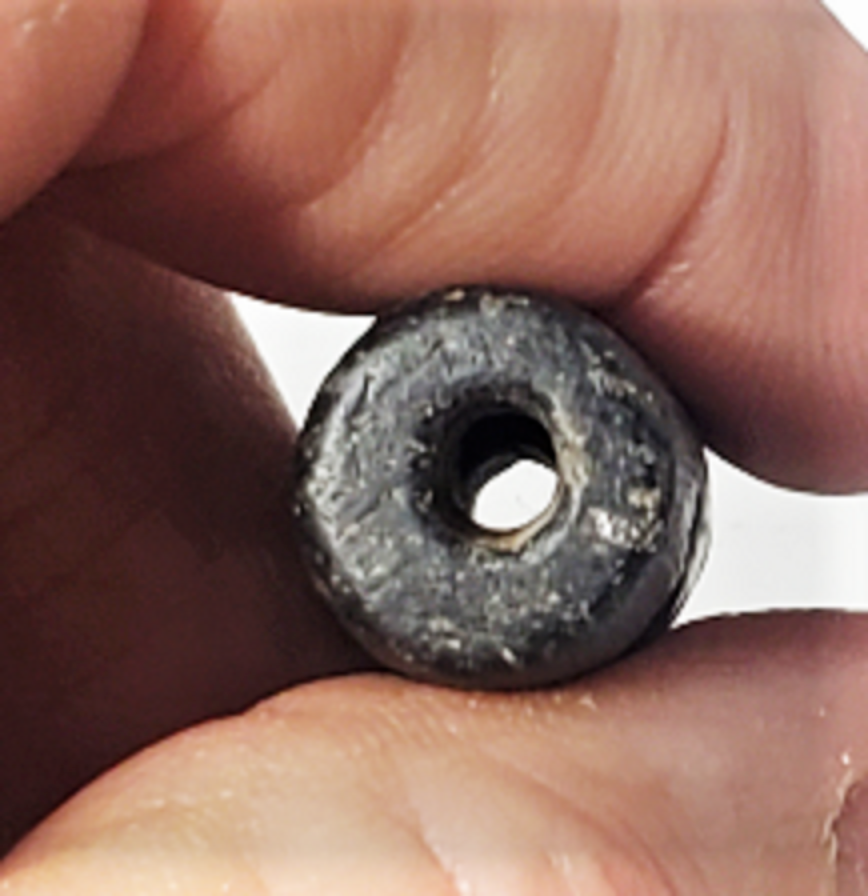 Ancient Black Steatite Dot Pattern Cylindical Seal Lot Uruk