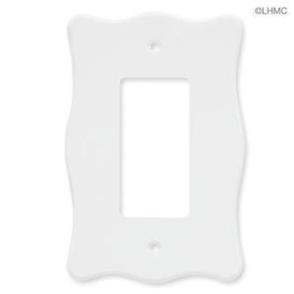 Nylon Single GFCI Rocker Wall Plate White