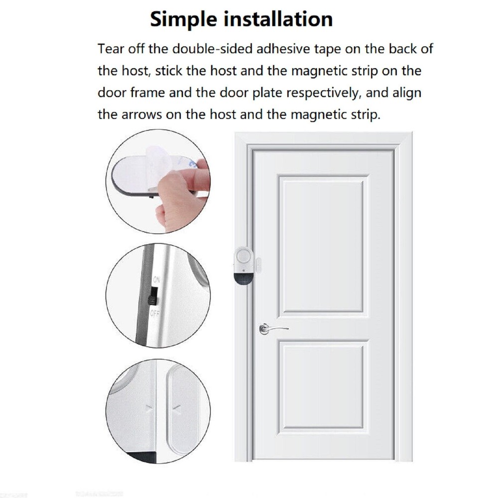 Home Safety Burglar Alarm Wireless System Security Device Door Window Sensor B