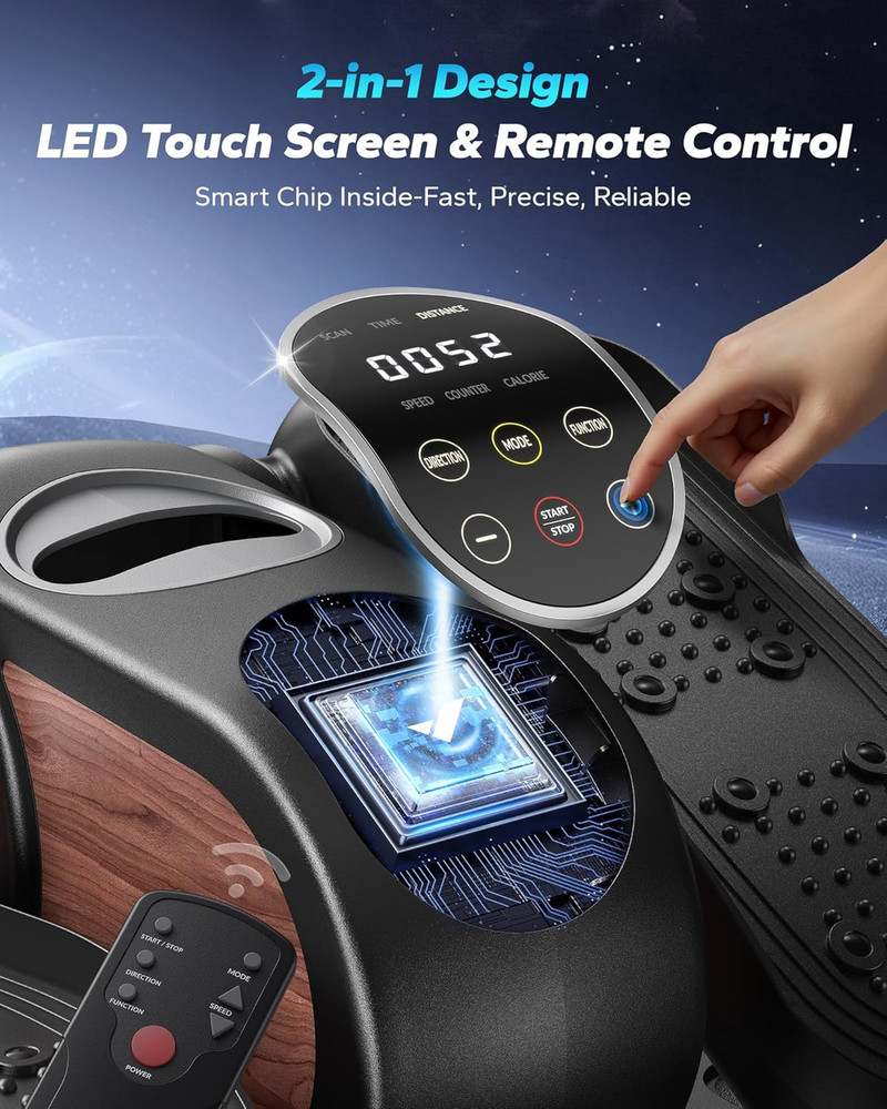 Under Desk Elliptical Machine, Leg Exerciser for Home Office & Remote Control